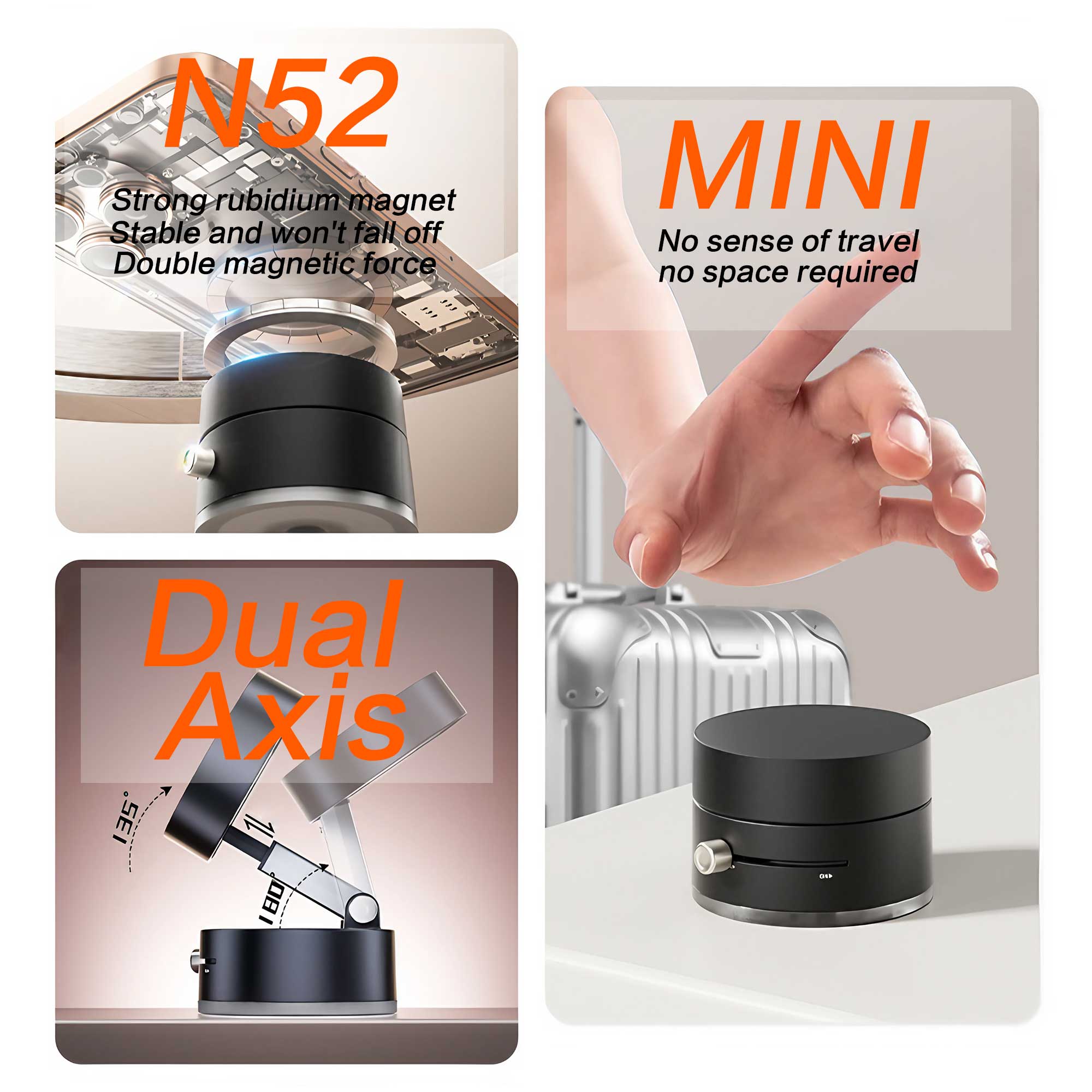 Portable Car Ashtray with LED Light, Car Cigarette Ash Tray with Lid, Detachable Stainless Steel Car Ashtray, Car Interior Accessories for Most Cars, Automotive, Holder