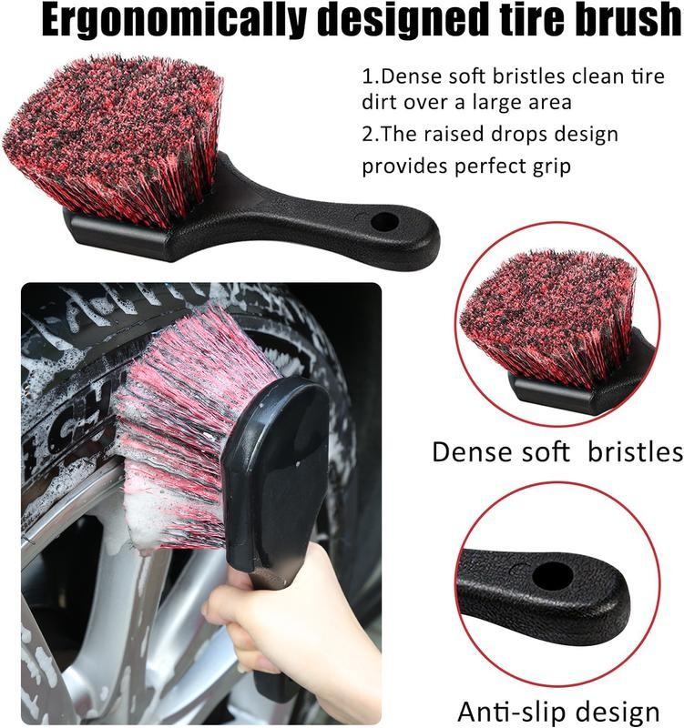 Professional Car Detailing Kit, Multifunctional CarCleaning Kit with a Variety of High Quality Soft-bristle Detailing Brush Set for Cleaning All CarParts, Interior, Exterior, Wheels and Dashboard