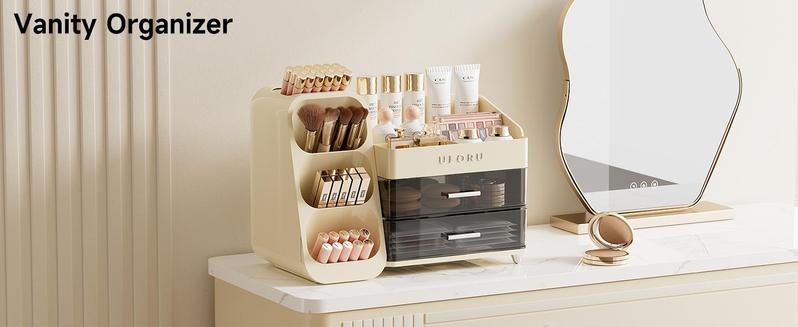 Large Capacity Makeup Storage Box, Multi-functional Makeup Brush Lipstick Eyebrow PencilPocket Mirror Storage Box, Desktop MakeupOrganizer for Home & Travel, Makeup Box,Cosmetics Organizer Storage Pink Large Capacity Makeup Storage Box, Multi-functional Makeup Brush Lipstick Eyebrow PencilPocket Mirror Storage Box, Desktop MakeupOrganizer for Home & Travel, Makeup Box,Cosmetics Organizer Storage Pink