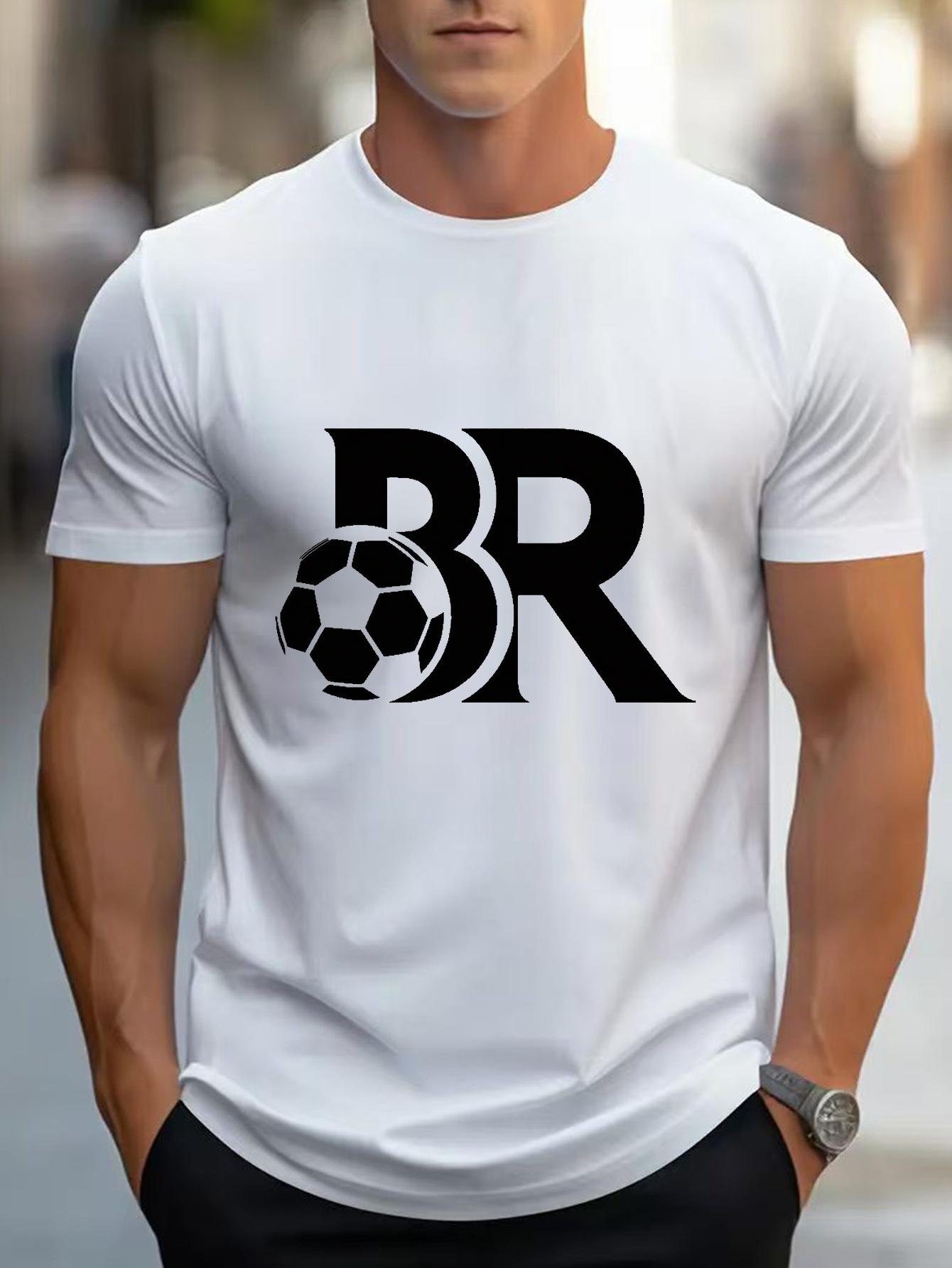 Vibrant Football Graphic Tee |   Lightweight Casual Regular Fit Sportswear Top