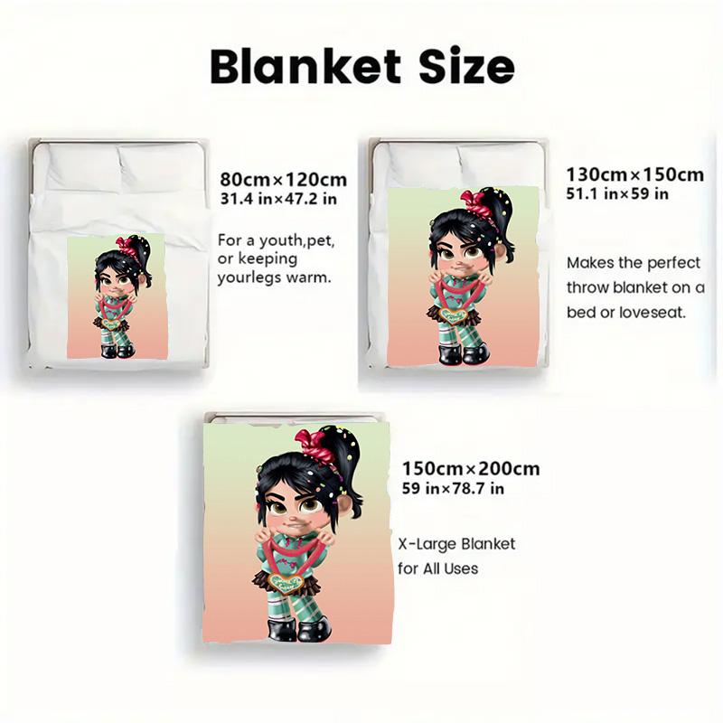 Sweet Vanellope Theme Patterns Soft and comfortable home blankets, small throw blankets, nap blankets, Soft warm blanket, perfect Christmas gifts for friends and besties. Super soft heat-pressed blankets. Y251212356