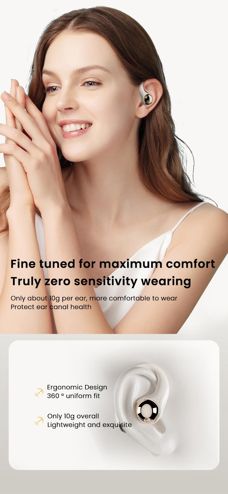 MINISO X81 Open Wireless Bluetooth Headset OWS Ear-hook Sports Earphone Noise Reduction Waterproof HIFI Sound Quality Bag Style Headphones With microphone