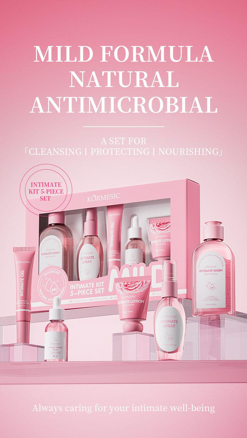 Women's Intimate Cleansing & Moisturizing Set, Ph Balance, Scent-Free, Contains Aloe Vera & Niacinamide, Gift Box Packaging