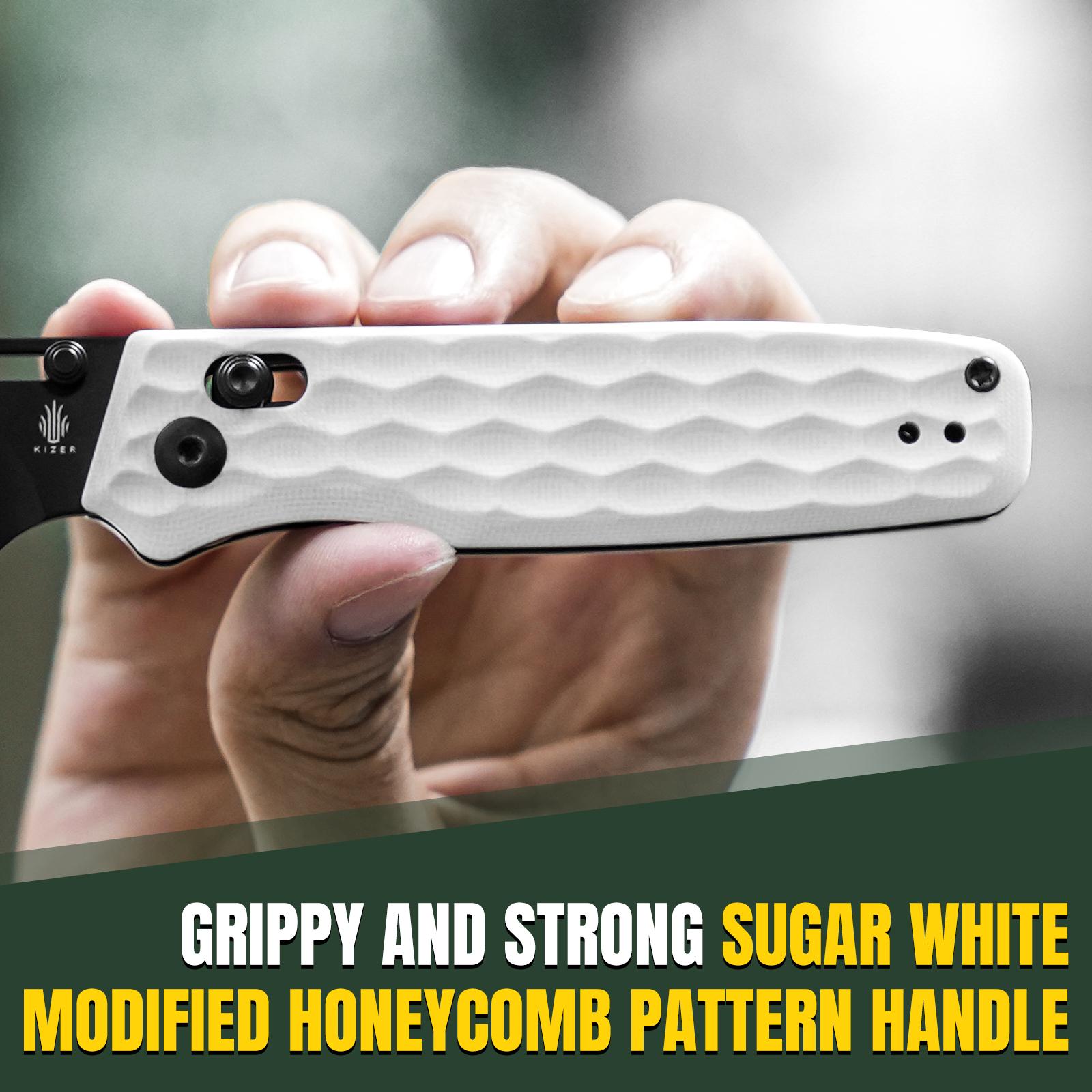 Kizer Task NitroV White G10 -3.04 " Black V3641A1 Outdoor Camping Knives Portable Multipurpose Knives