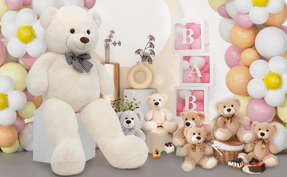 MaoGoLan 4ft 5ft 6ft Giant Teddy Bear Stuffed Animal Big Teddy Bear Stuffed Bear Baby Shower Life Size Large Teddy Bear for Girlfriend Boyfriend Wife Children, For Birthday,  Wedding party, Anniversary  #Summervibes