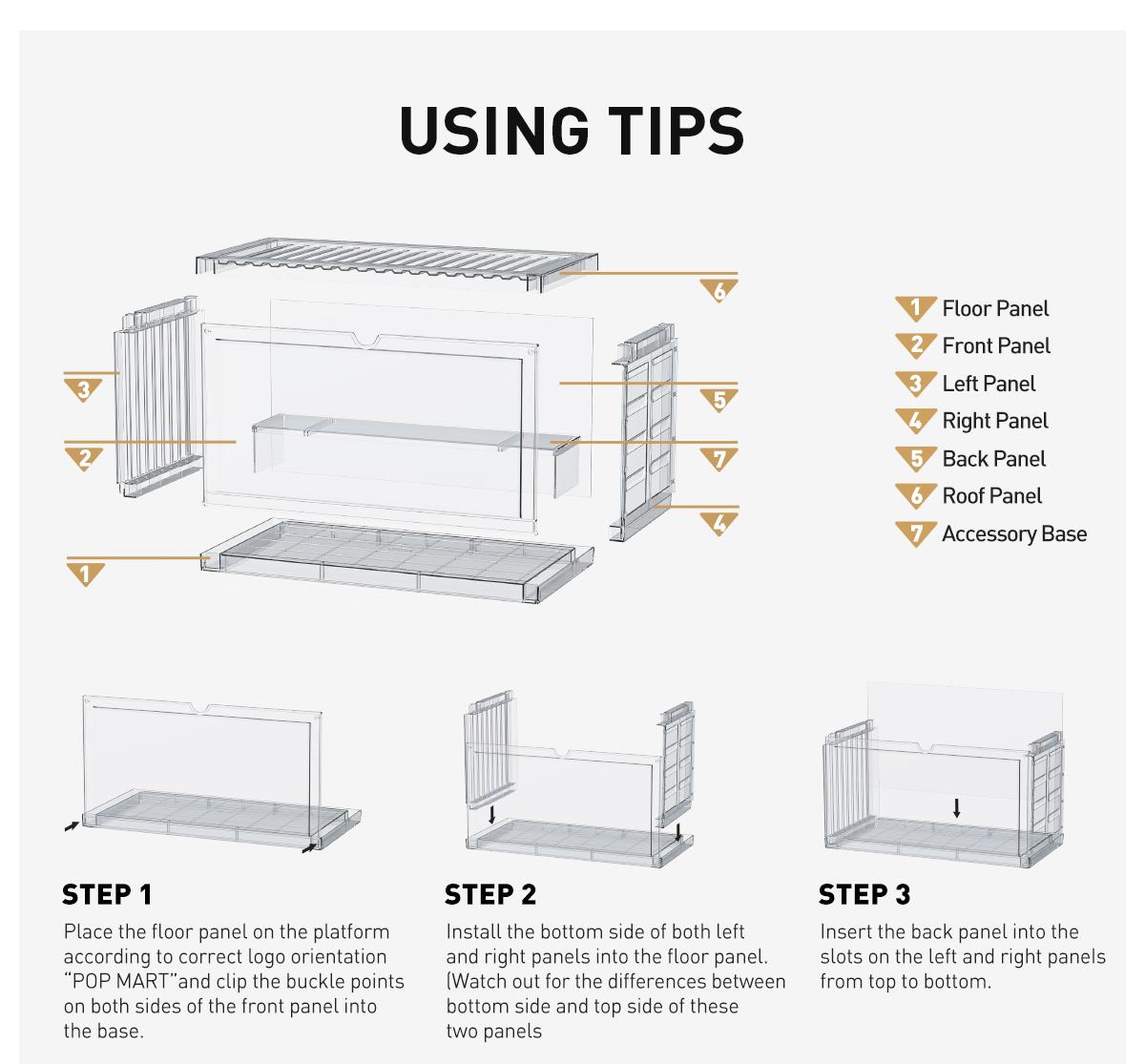 POP MART POP MART 100% Assemblable Lighted Display Container