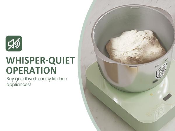 Sunvivi Electric Dough Maker with Weighing Function 5.2QT Stainless Steel Bowl Low Noise Operation Household Bread Maker Kitchen Kneading Machine