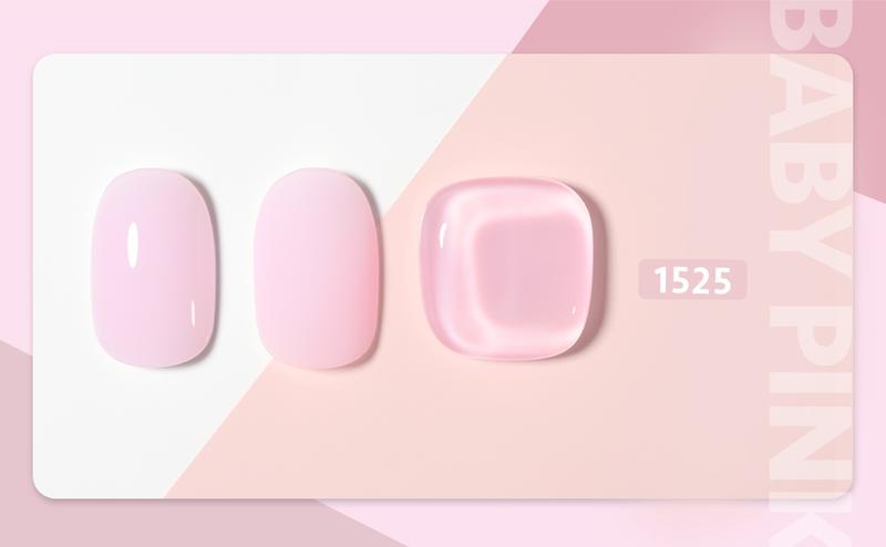 GAOY Baby Pink Gel Nail Polish, 16ml Soak Off UV Light Cure Gel Polish for Nail Art DIY Manicure at Home, Color 1525