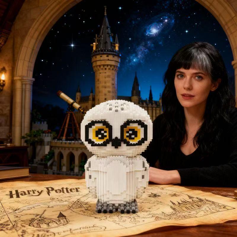 Owl 3D Puzzle Building Blocks, Creative Decorative Item, Perfect Gift for Birthdays, Halloween, Valentine's Day, Christmas, Unisex