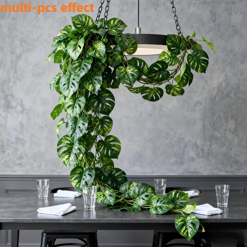 4Pcs Extra Long 6.84 meter - Artificial Turtleback Vine | Evergreen Vine with Lifelike Texture, Suitable for Christmas, Thanksgiving, Hanukkah, Plastic, Hanging Decoration