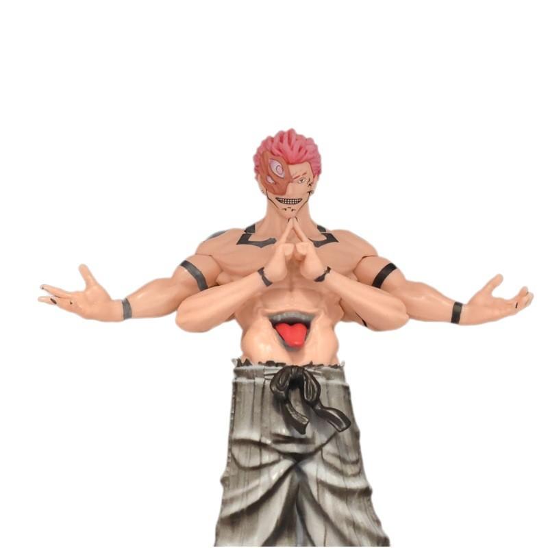 Two-Faced Demon Curse King Anime Model, Yuji Kiba Desktop Box Handmade Figure, Collectible Decoration for Fans, Unique Gift Idea