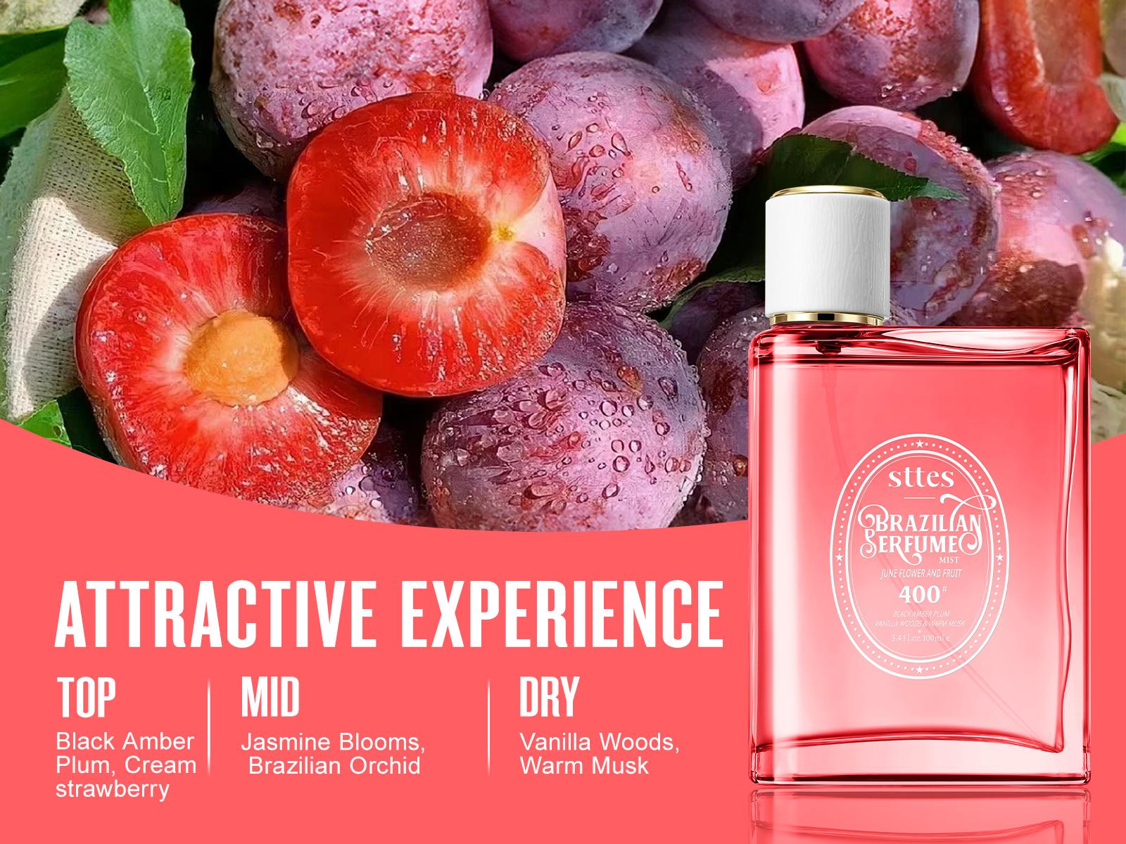 Sttes Perfume 400#（June Flower Fruit） - Eau De Perfume 100ml (3.4fl Oz)  Flower  Fruit Gourmet tune (vanilla plum jasmine Woody tone)