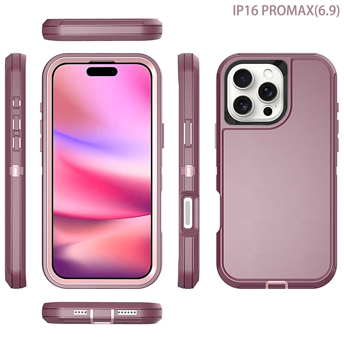 Essential phone case for outdoor workers, suitable for iPhone 16 Pro Max with back clip, iPhone 15 Plus protective case, 14 Max with rotating clip, 13 Pro waist-hanging phone case