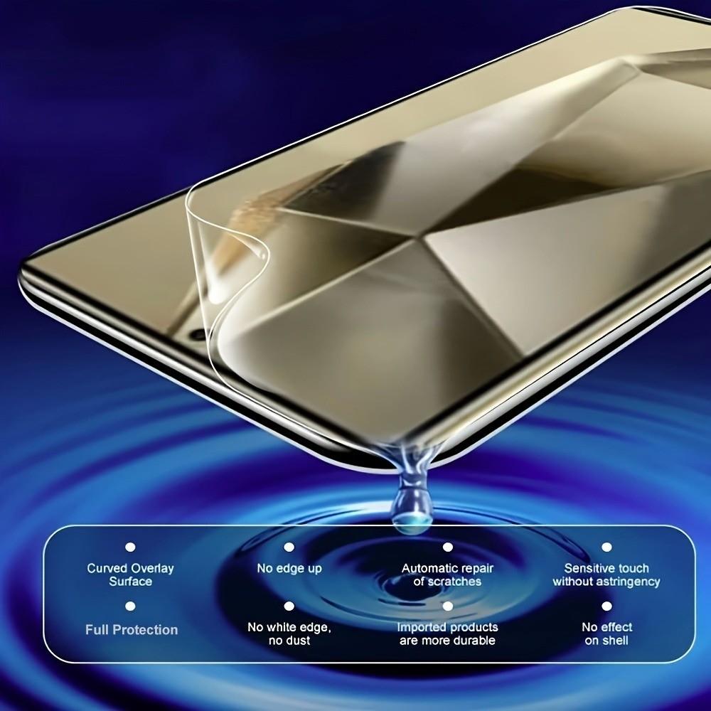 Full Coverage Water Gel Screen Protector for S20 S21 S22 S23 S24 Ultra Plus A54 A53 A52 A51, 4 Pack Flexible and Durable