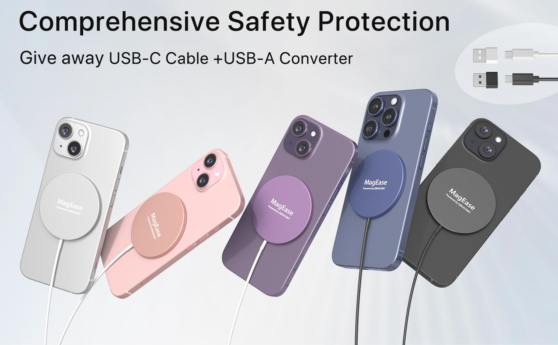 2Pieces/Pack 2025 new Game charger Magnetic Wireless Charger Compatible with MagSafe Charger for iPhone 12 pro-16series Similar to original 2Pieces/Pack 2025 new Game charger Magnetic Wireless Charger Compatible with MagSafe Charger for iPhone 12 pro-16series Similar to original