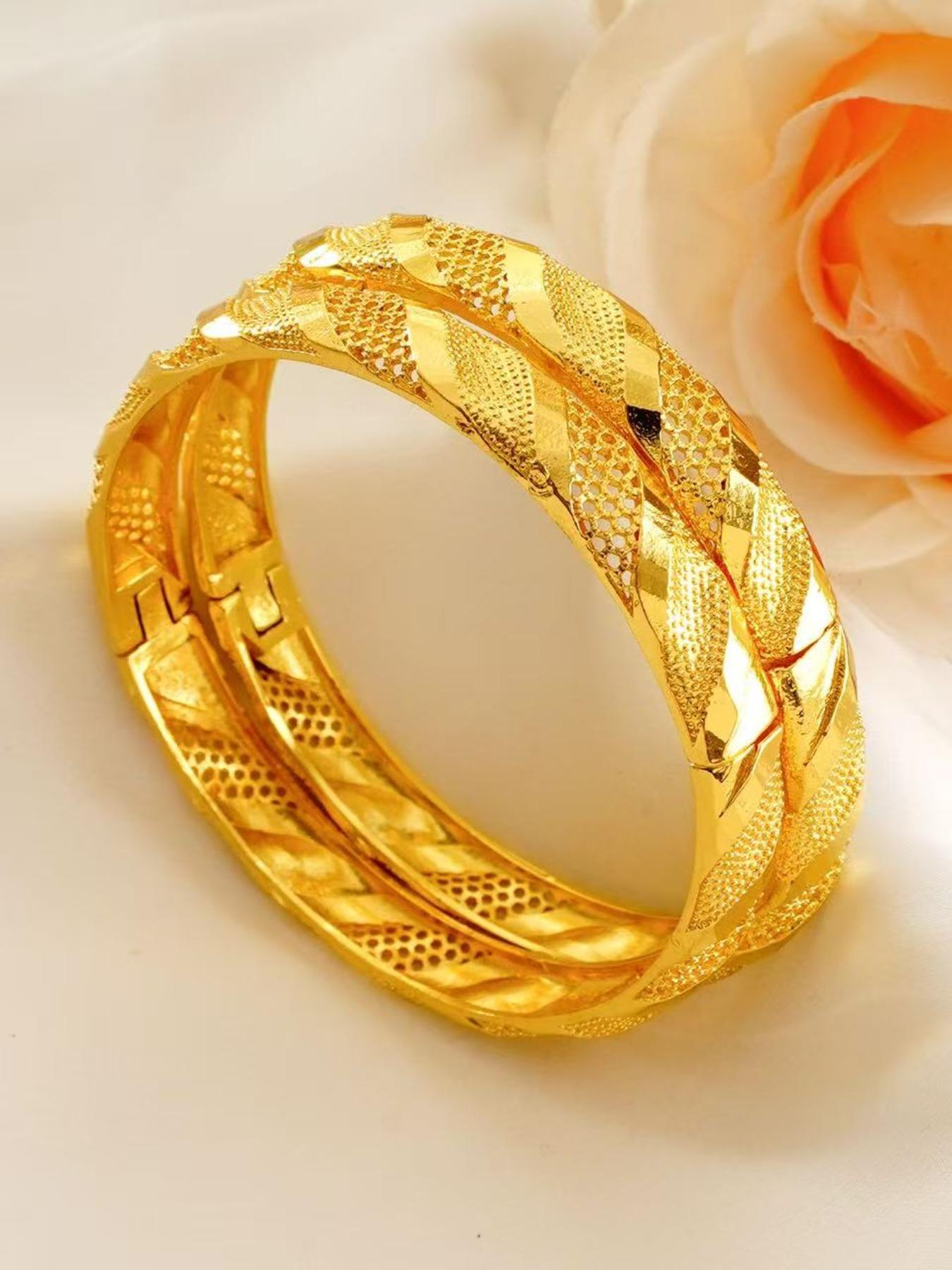 Dubai Gold Plated Women's Fashion Cuff Bracelet, Handmade Ethnic Style, Luxury Wedding Bangle, African Nigerian Bridal Jewelry