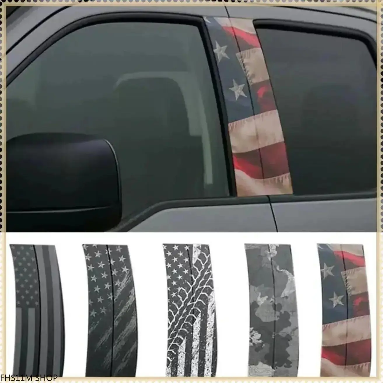 Glossy B Pillar Decals Waterproof No Residue Peel And Stick 12x21.5 Inch DIY Exterior Styling CarTok Aesthetic Summer Project Unisex Premium Auto Tuning Accessories