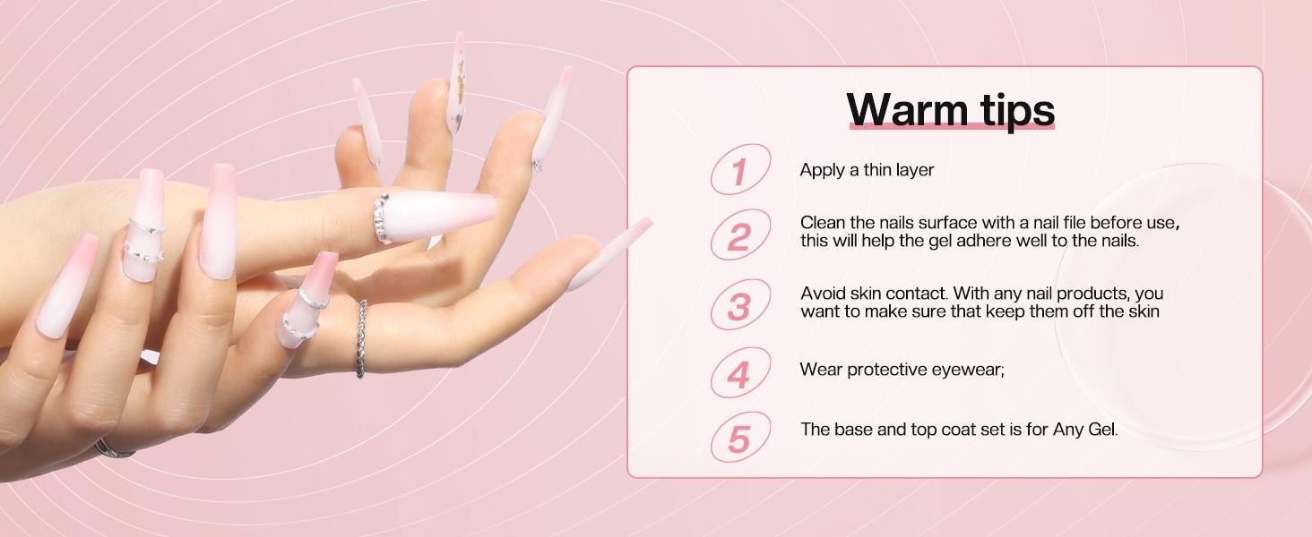 MOROVAN Gel Base Top Coat: No Wipe Gel Shine Matte Top and Base Coat Set - Soak Off Nail Lamp Long Lasting Top Coat Nail Polish and Gel Base Coat for Women Salon DIY