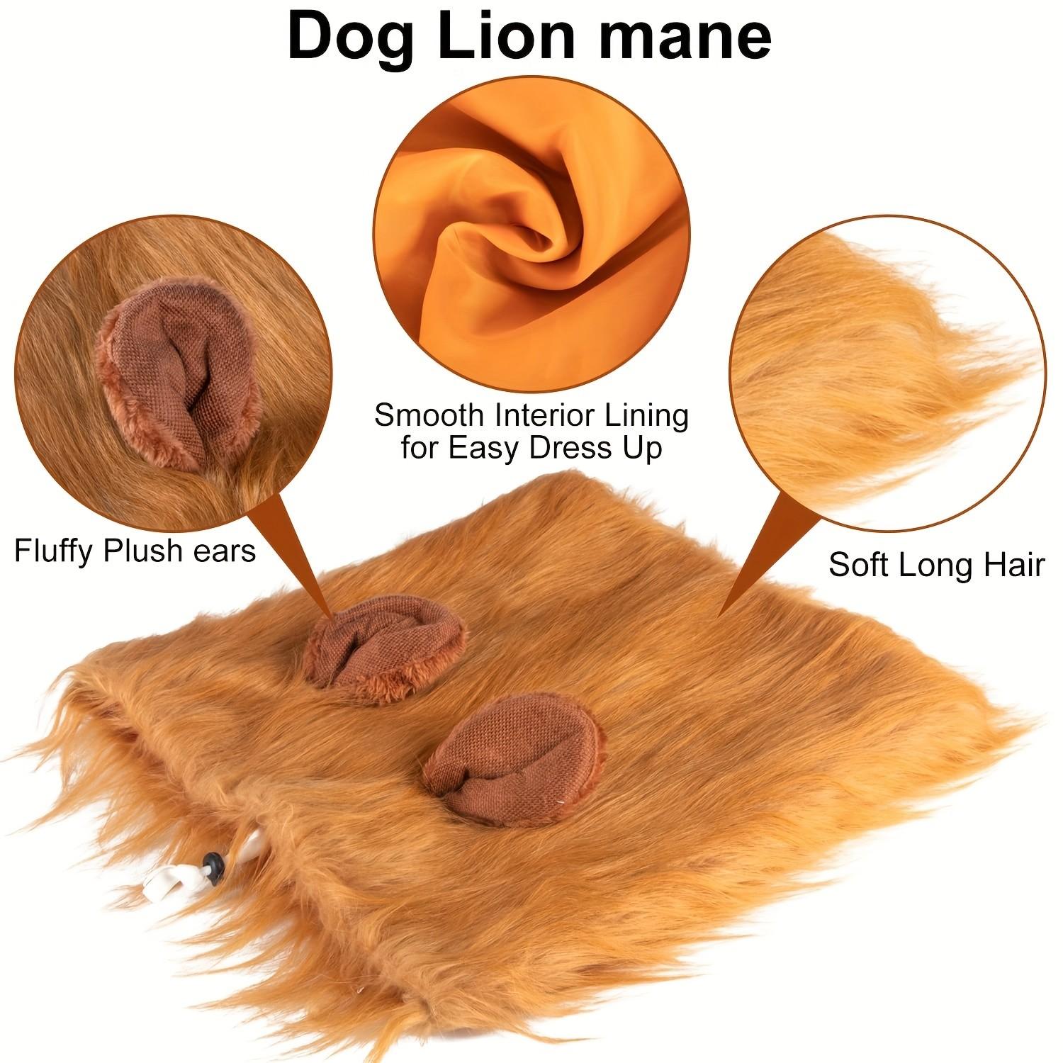 Lion Mane Dog Costume, Lion Mane Wig for Medium to Large Dogs, Halloween for Big Dogs, Fun Pet Dress-Up Gear