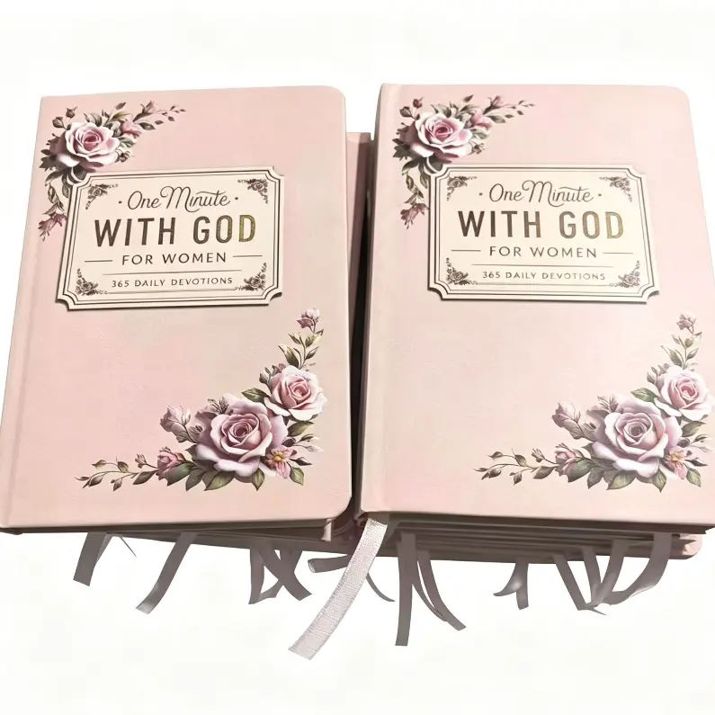 Women's 1-Minute with God 365-Day Devotional Journal, Portable Daily Reflections Office Notebook, Self-Improvement Stationery, Ideal Gift for Christmas Holidays Birthdays
