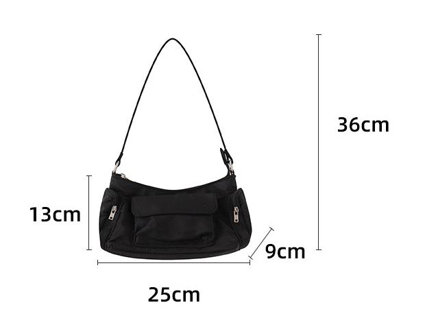 John Galt Women's Black-Navy Plain Shoulder Bag - Stylish Crossbody Purses for Everyday Use