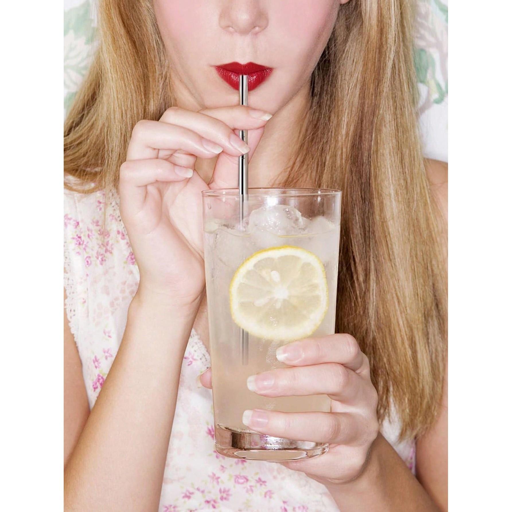 1/2/4/6PCS Extra Long Stainless Steel Reusable Metal Straws with Cleaning Brush - Perfect for Stanley 40oz & 30oz Tumbler, Eco-Friendly Replacement for Plastic Straws, Durable and Easy to Clean, Hot Selling Sustainable Accessories