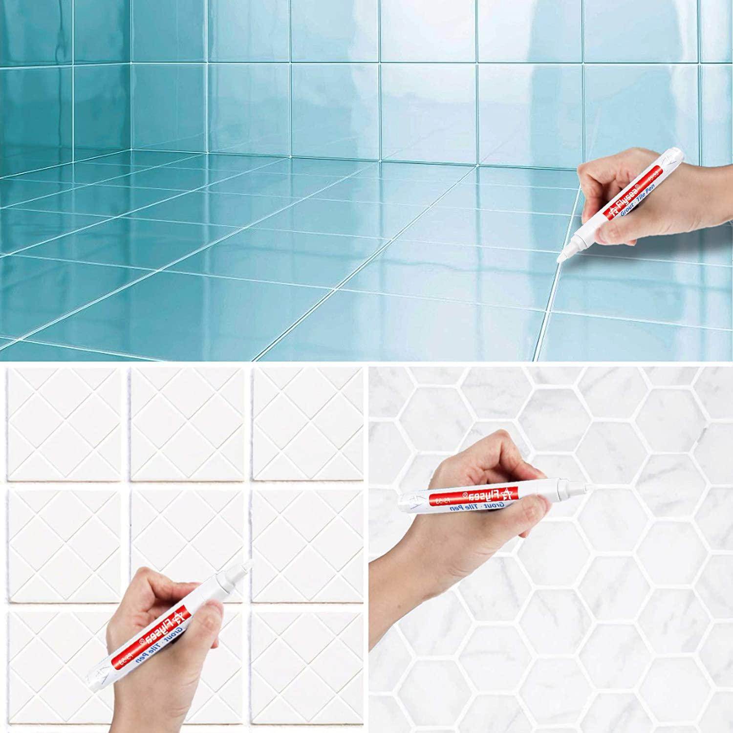 3-Pack Tile Grout Pen, Wall Gap Filler Pen, Suitable for Ceramic Floor Bathroom Seam Repair, Repair Solution