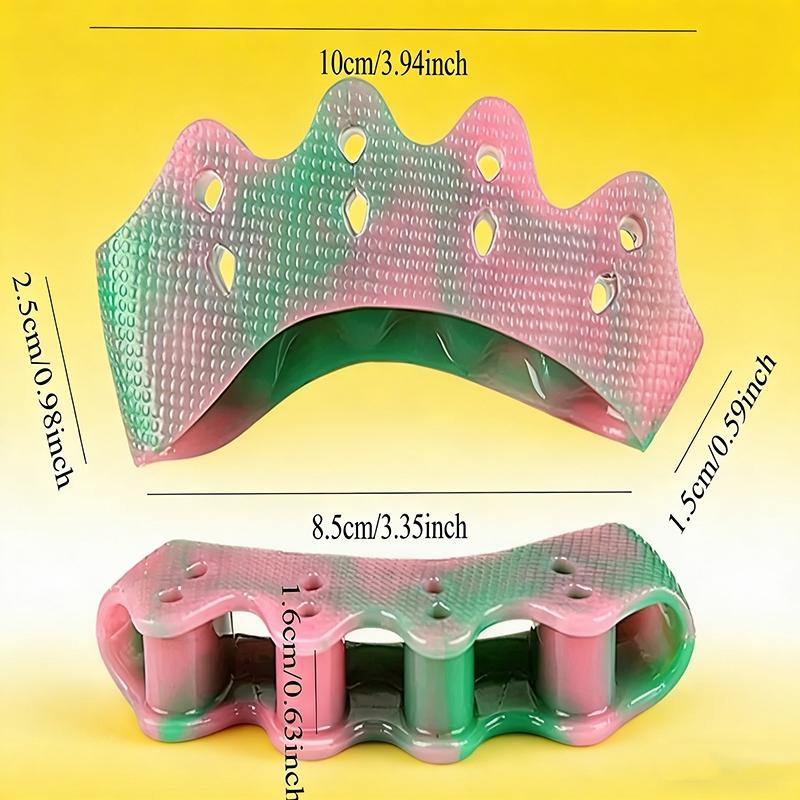 Five-Hole Toe Spreader Cushion, Colorful Toe Separator for Hallux Valgus & Overlapping Toe Relief