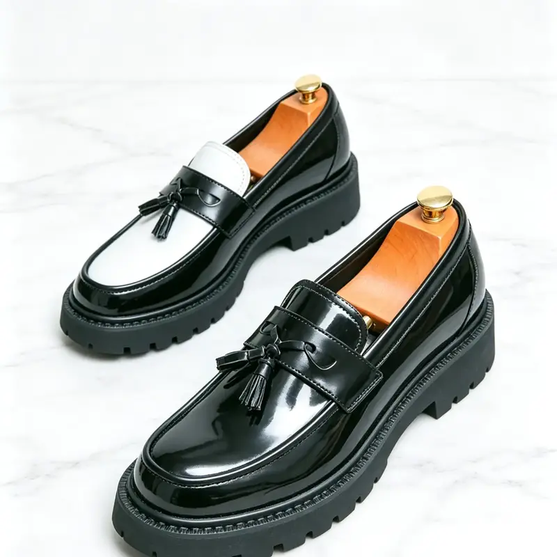 Men's Oxford Shoes, Casual Comfortable Men's Shoes, High-End Tassel Thick Sole, Business Wedding Luxury Slip-On Shoes, Business Casual Oxfords #GLOBAL PICKS