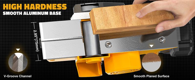 Cordless 3-1/4" Electric Hand Planer Compatible with Dewalt 20V Battery (No Battery!!) 15000RPM Power Wood Planer for Woodworking Carpentry and Home DIY Edge