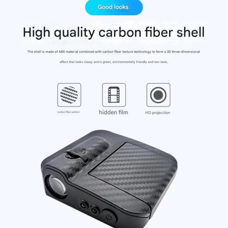 Car Door Projector Lights, Wireless LED Welcome Light, Auto On/Off Sensor Courtesy Lamp, Easy Install Stick-On Car Door Light, Universal Fit Interior Accessories (1 Pair)