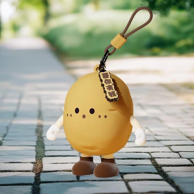 Reusable Silicone Earphone Case with Vegetable Pattern, Small Wallet Storage Bag, Organizer Pouch, 1pc, Durable and Stylish