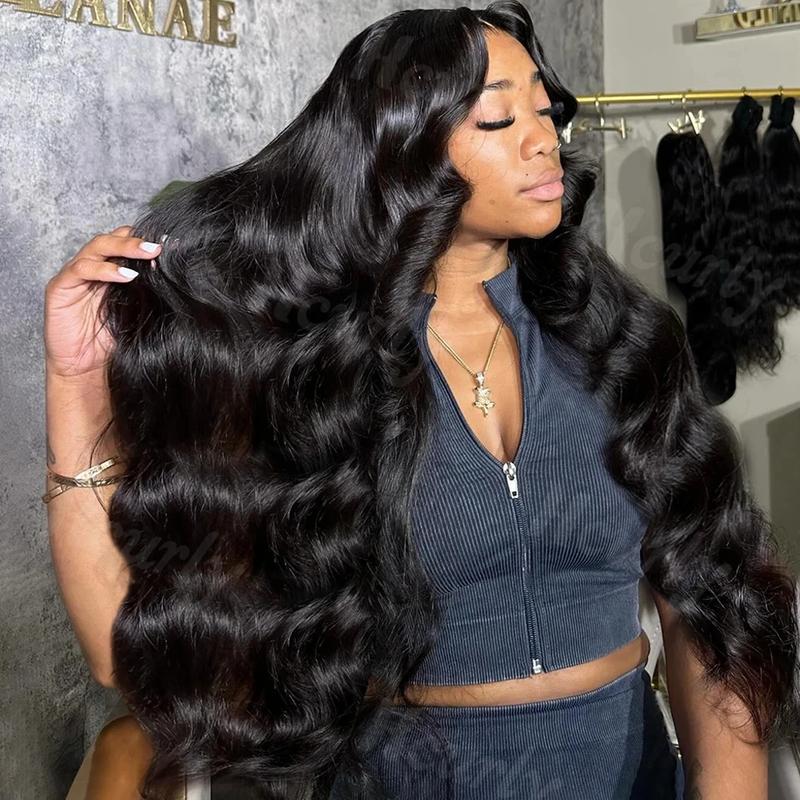 CUTE BEIN 13x6 Lace Front Wigs Human Hair for Women Pre Plucked Straight & Body Wave HD Lace Frontal Wigs Natural Black Color Medium Cap Size 22.5inch Glueless Wig