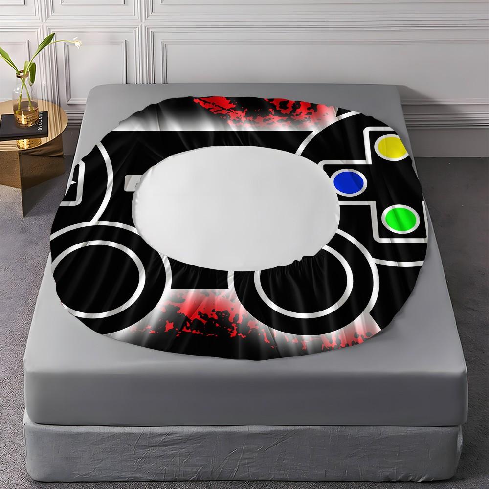 Gaming Controller Bed Sheet Set, High-Quality Fabric, All-Season Lightweight, Trendy Bedroom Linen, Comfortable Sleep, No Padding