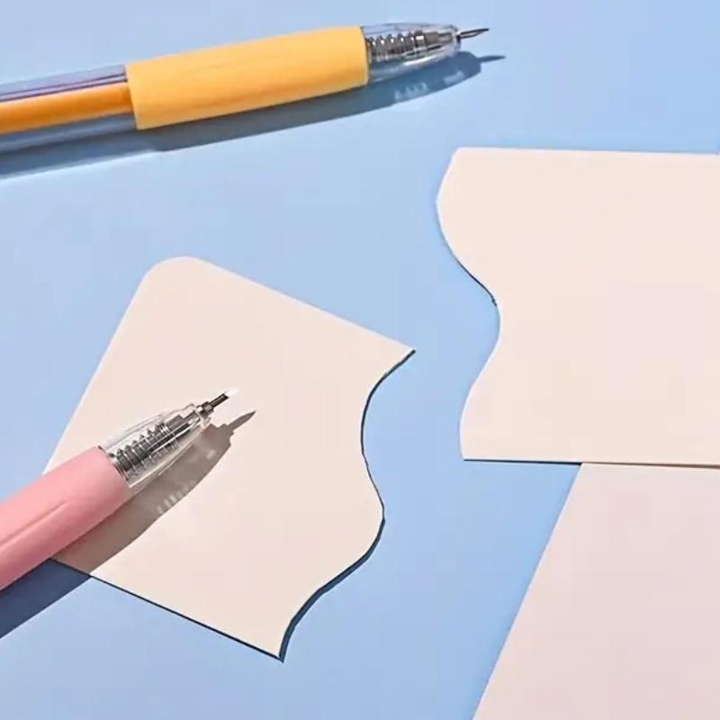 2pcs Random Color Creative Knife Pen, Student DIY Hand Cutter, Morandi Color Precision Craft Tool, Paper Scrapbook Cutting Tool, Cutting Supplies, Paper Cutters