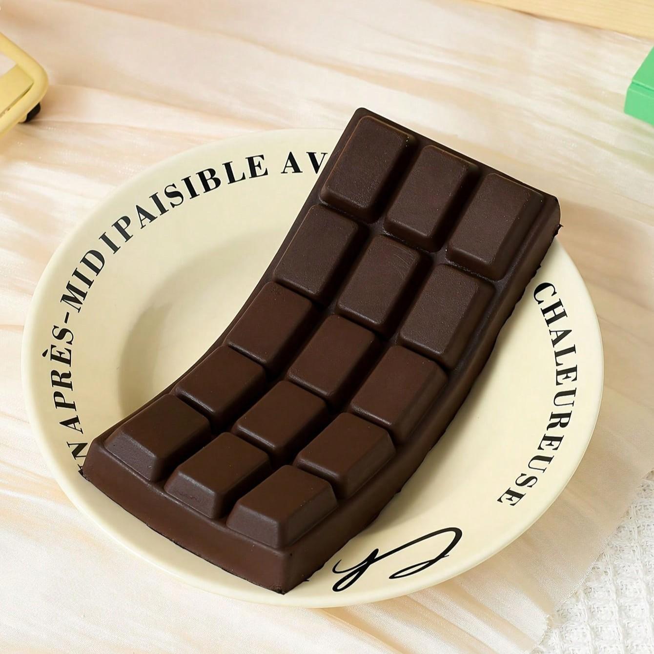 1 Count Simulation Chocolate Squishy Toy, Squishie, Stress Relief Fidget Squeeze Toy, Office Relaxation Gift, Desk Fidget and Small Decorative Item, Perfect for Unwinding