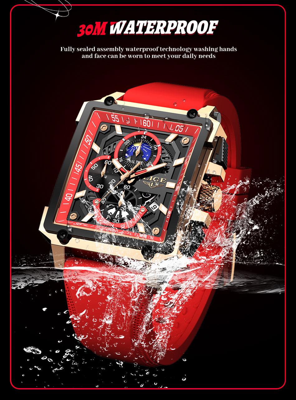 Business Fashion Square Dial Quartz Watch, Fashion Waterproo Luminous Watch for Party, Daily Clothing Decor, Trendy All-match