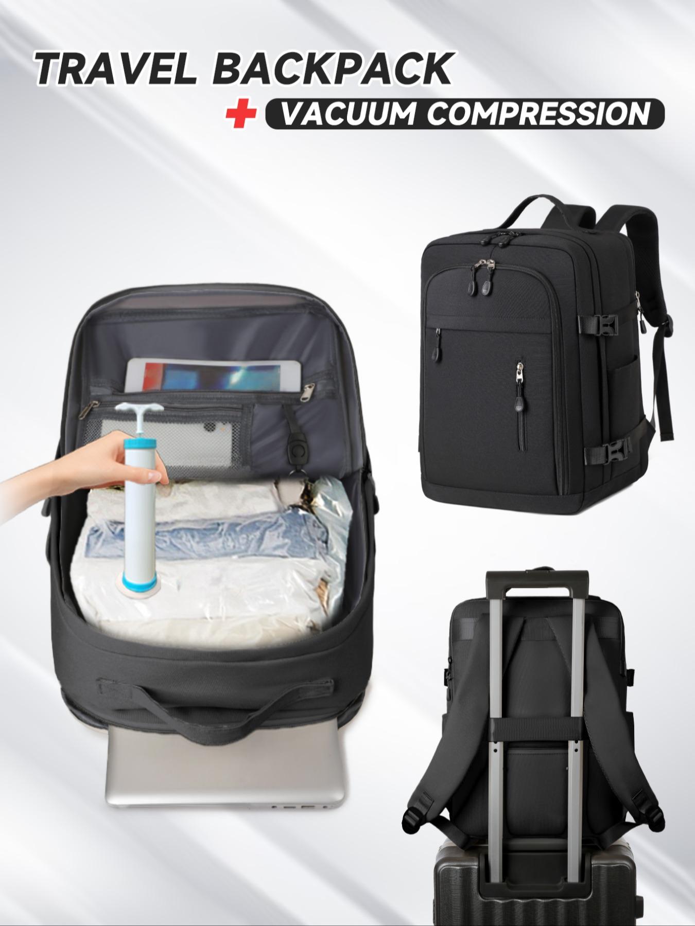 Vacuum Compression Backpack with Air Pump, Large Capacity Travel Bag 40x30x20 Cm, Space-Saving Design, Ideal for All Seasons, Laptop Travel Backpack, Travel Backpacks