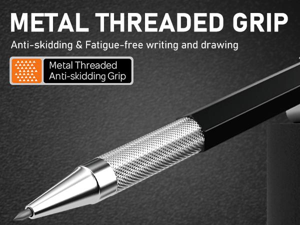 Nicpro 2.0 mm Art Mechanical Pencil Set,  Metal Drafting Pencils, Graphite Lead Holder for Writing, Sketching Drawing with Lead Refills Case