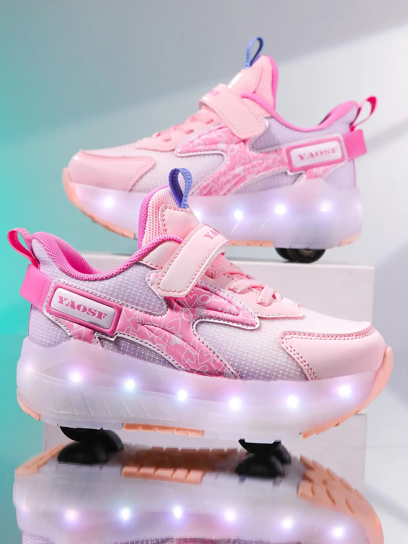 Roller Skates, Boys' Inline Skates, Student Ice Skates, Breathable Four-Wheel Detachable, Girls' Wheel Shoes, Shoes with wheels