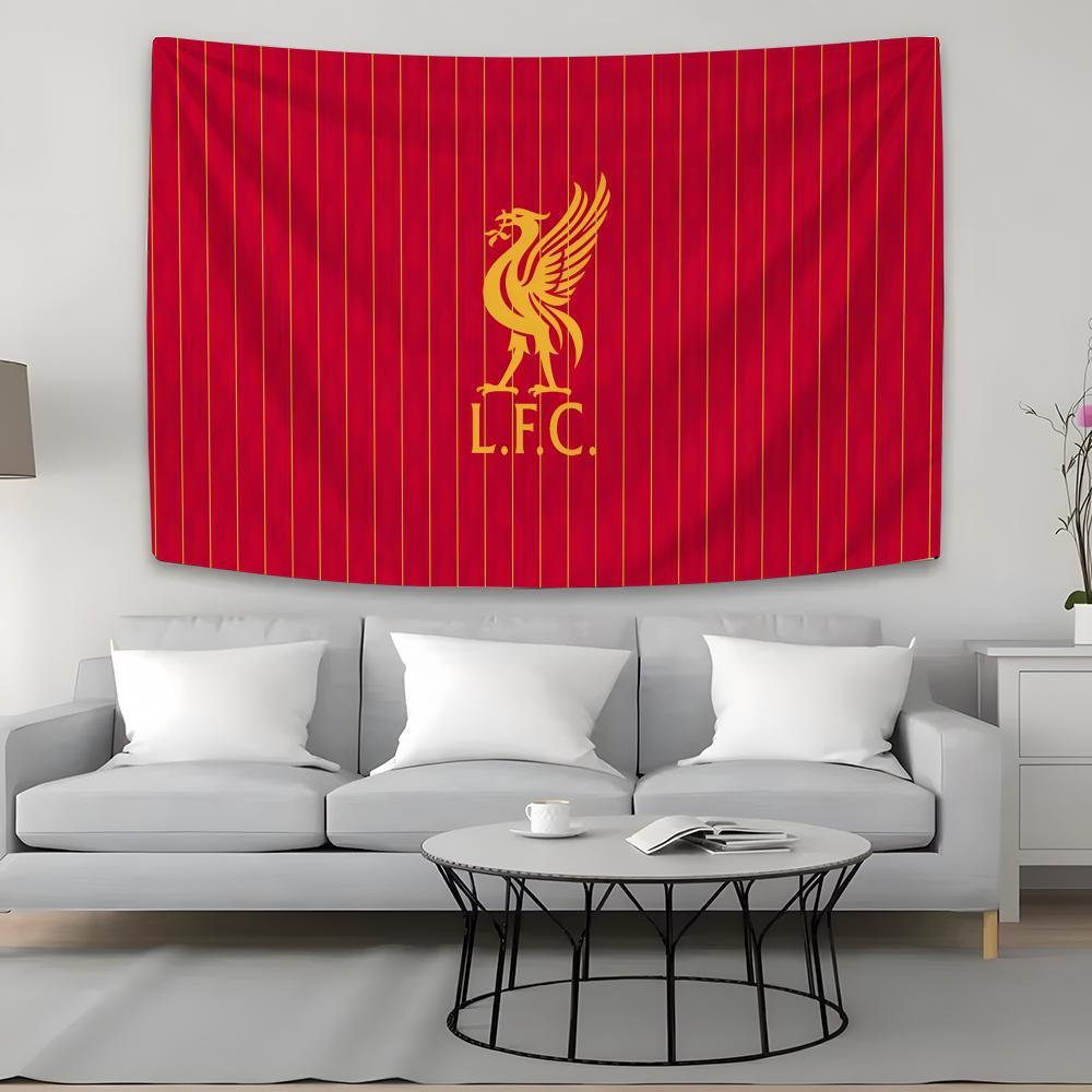 English Premier League L-Liverpool FC Tapestry Background Hanging Cloth Bedroom Room Decor Aesthetic Tapestry Wall Party