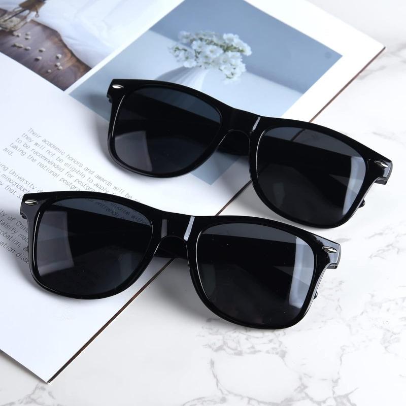 13pcs Men's and Women's Black Large Frame Mi Nail Glasses, Party Glasses, Suitable for birthdays, events, lightweight and fashionable party gifts
