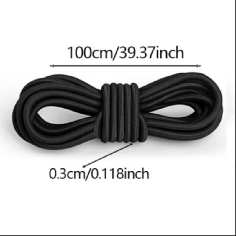 No Tie Shoelace, 1 Pair No Tie Shoelace Buckle, Elastic Round Press Metal Shoe Buckle, Shoe Accessories for Men & Women