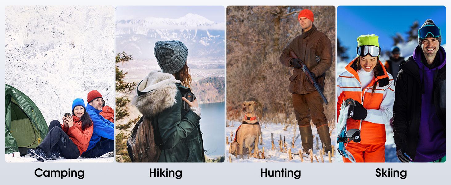 OUTJUT Hand Warmers Rechargeable 2 Pack, 6000mAh Rechargeable Hand Warmer, 20Hrs Long Heating Electric Hand Warmer, Portable Pocket Heater, Gifts for Christmas, Golf, Camping, Hunting