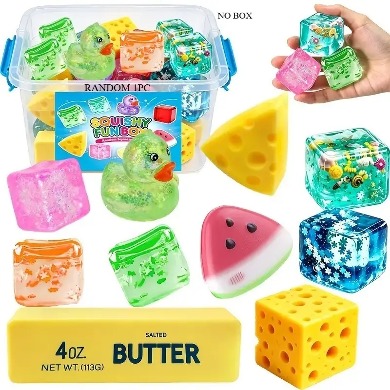 8-Piece Party Gift Set, Assorted Kids Party Gifts, Birthday Party Supplies, Soft Gel Toys, Slow Rebound Squeeze Toys, Classroom Rewards