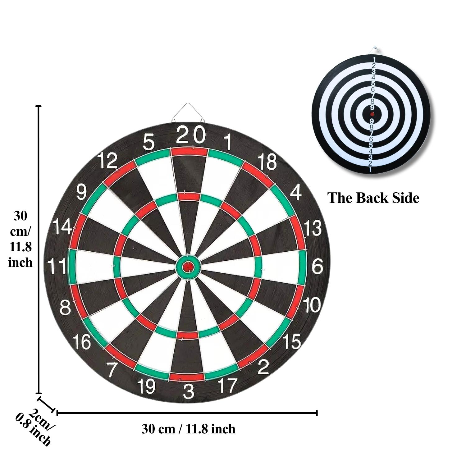 Hanging Dart Board Set with 20 Target Areas, Colorful Easy-To-Read Scoring System, Durable Rubber Fiber Material, Perfect for Home Parties, Darts Sets