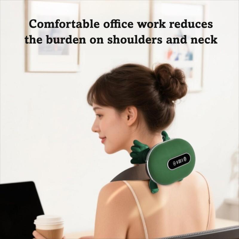 4D Human-like Neck & Shoulder Massager，Your Personal Masseur at Home，4D Neck Relaxer  Deep-Kneading Nodes & Soothing Heat，The Ultimate Wellness Gift: 4D Intelligent Neck Massager with Auto  Memory Function