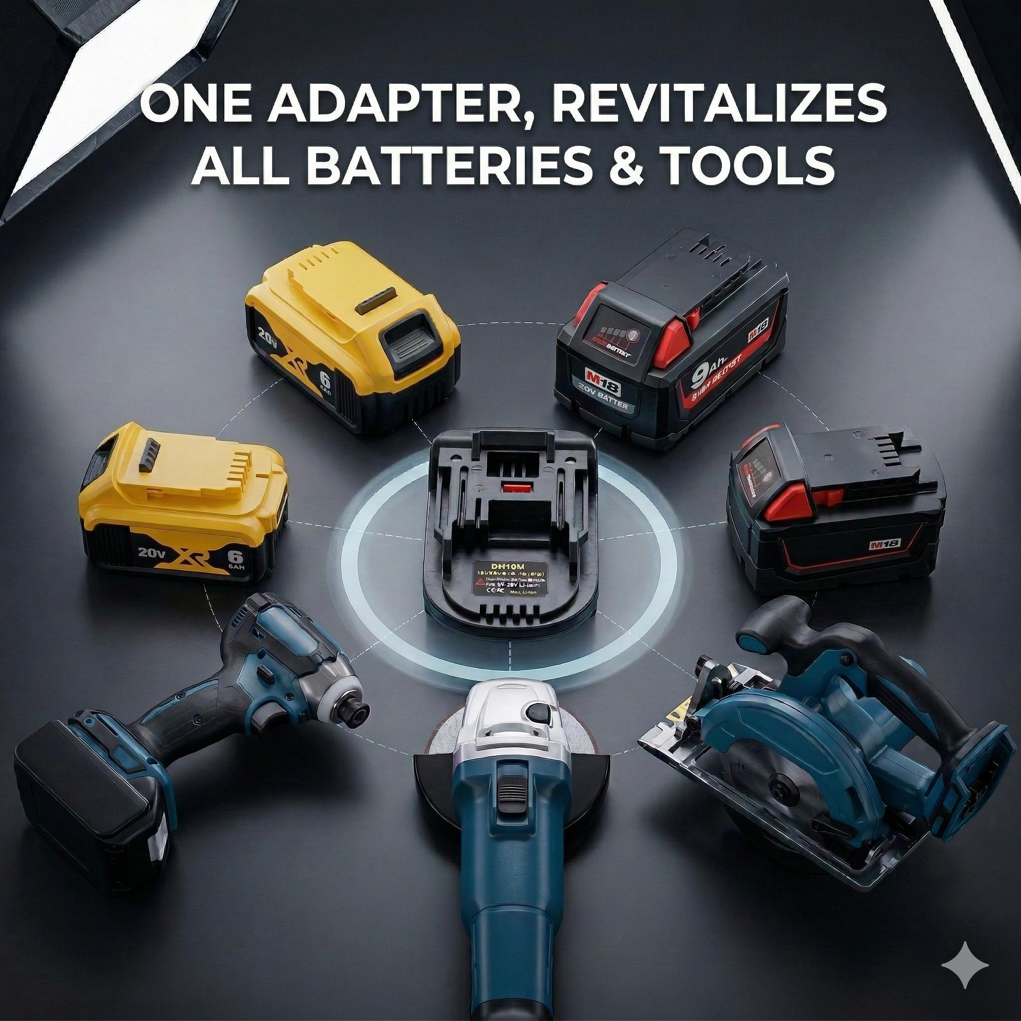 Dm18m Adapter for Dewalt Milwaukee 18v Battery, Compatible with Makita Tools, Universal Tool Converter, Essential for Power Tool Users