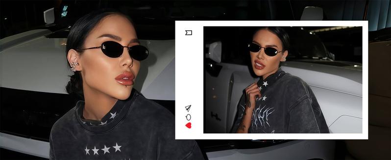 Retro Oval Y2K Sunglasses for Women Men, 2025 Trendy Chic Narrow Gold Metal Sunglasses Small Sunnies