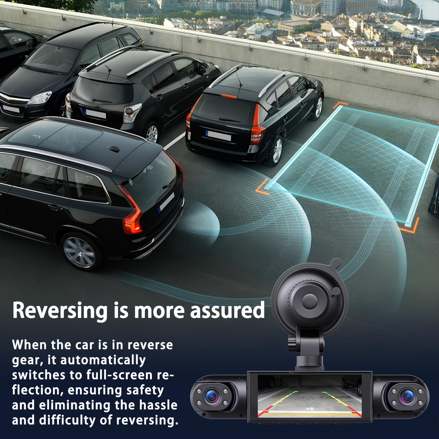 360° 4-Channel 1080P Ultimate Security Dash Cam Kit — 1080P Front, 720P Side & Rear Cameras — Super Night Vision, WDR, G-Sensor, Loop Recording, Optional Memory Card & Lenses — Safe Driving Black Box